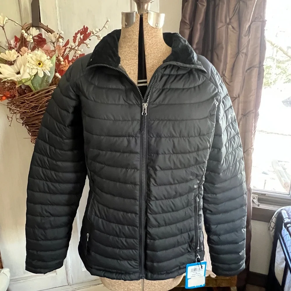 BRAND NEW WITH TAGS WOMEN'S COLUMBIA OMNI-HEAT BLACK JACKET MEDIUM - Picture 2 of 8